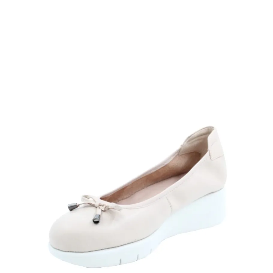Sale Czółenka damskie Flex&Go SAVER SHOES skórzane beżowy Damskie Czółenka|Balerinki