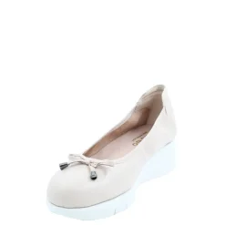 Sale Czółenka damskie Flex&Go SAVER SHOES skórzane beżowy Damskie Czółenka|Balerinki