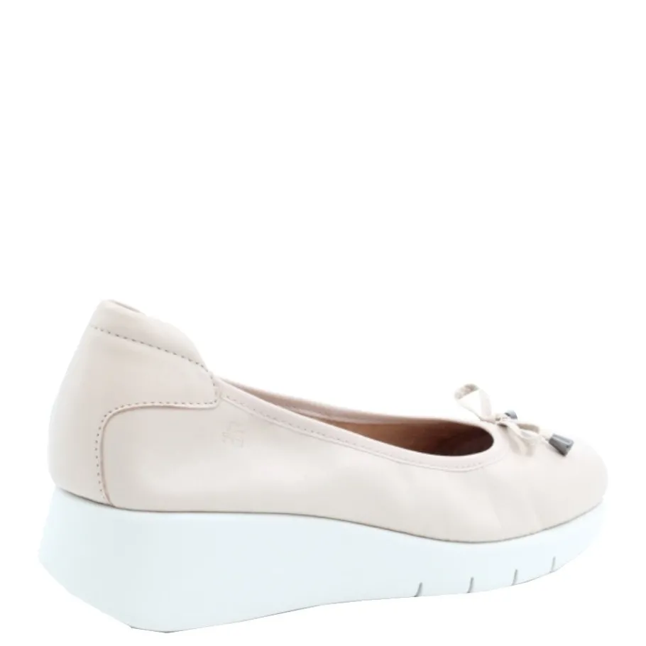Sale Czółenka damskie Flex&Go SAVER SHOES skórzane beżowy Damskie Czółenka|Balerinki