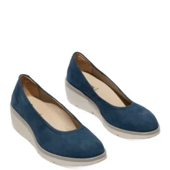 Outlet Czółenka damskie Fly London NUMA 570 skórzane niebieski P601570006 Damskie Czółenka
