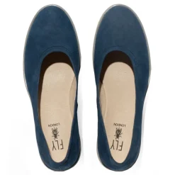 Outlet Czółenka damskie Fly London NUMA 570 skórzane niebieski P601570006 Damskie Czółenka