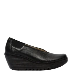 Online Czółenka damskie Fly London YOZA skórzane czarny P501438006 Damskie Czółenka