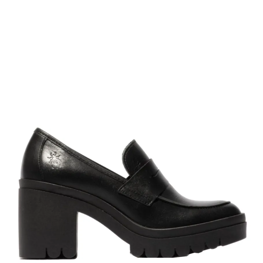 Outlet Czółenka damskie Fly London TOKY 803 skórzane czarny P144803011 Damskie Czółenka|Półbuty