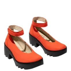 Discount Czółenka damskie Fly London TIRY 497 skórzane czerwony P501497001 Damskie Czółenka
