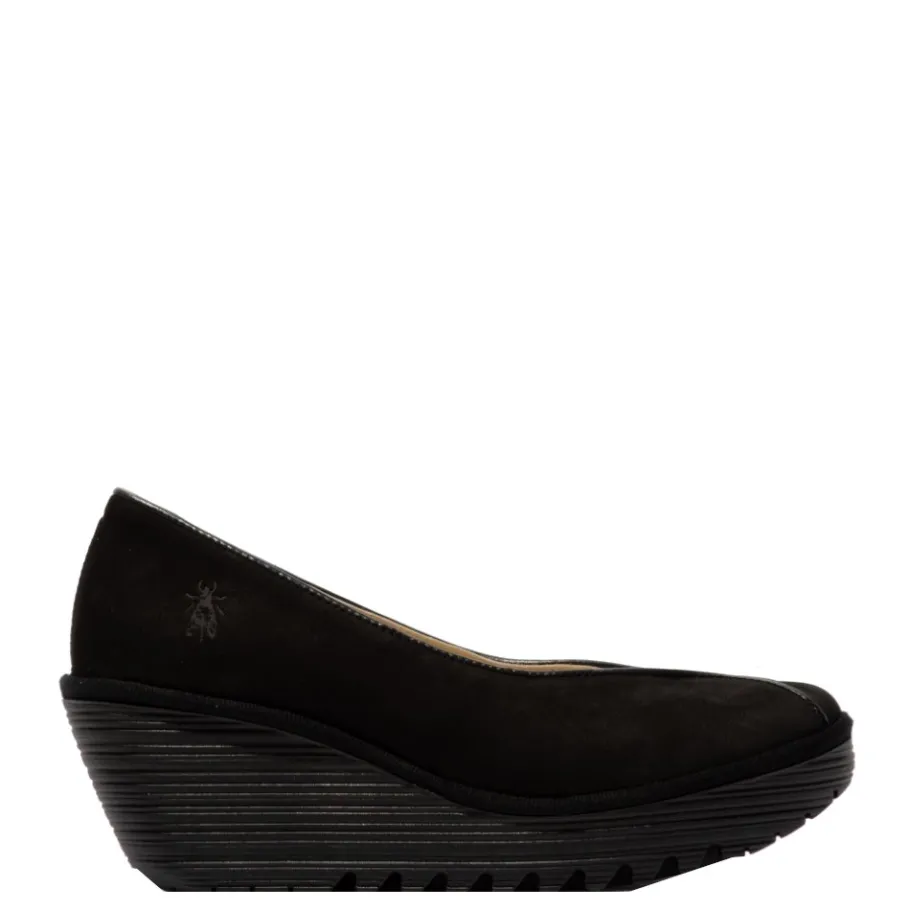 Clearance Czółenka damskie Fly London YEIF 566 skórzane czarny P501566001 Damskie Czółenka