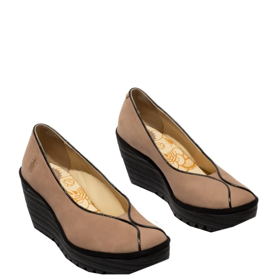 Clearance Czółenka damskie Fly London YEIF 566 skórzane brązowy P501566003 Damskie Czółenka