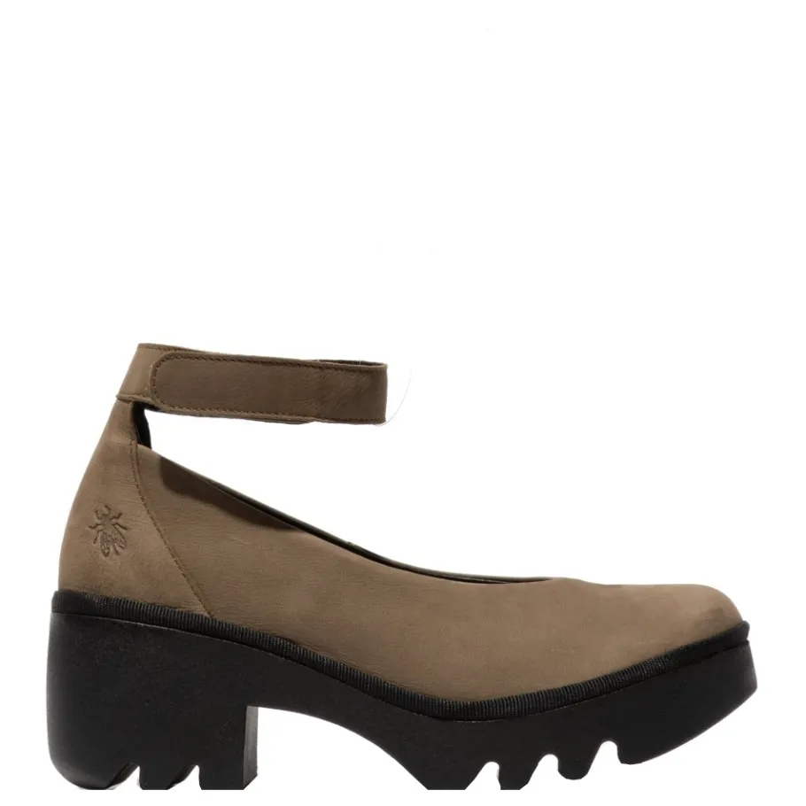 Best Czółenka damskie Fly London TIRY 497 skórzane zielony P501497004 Damskie Czółenka|Półbuty