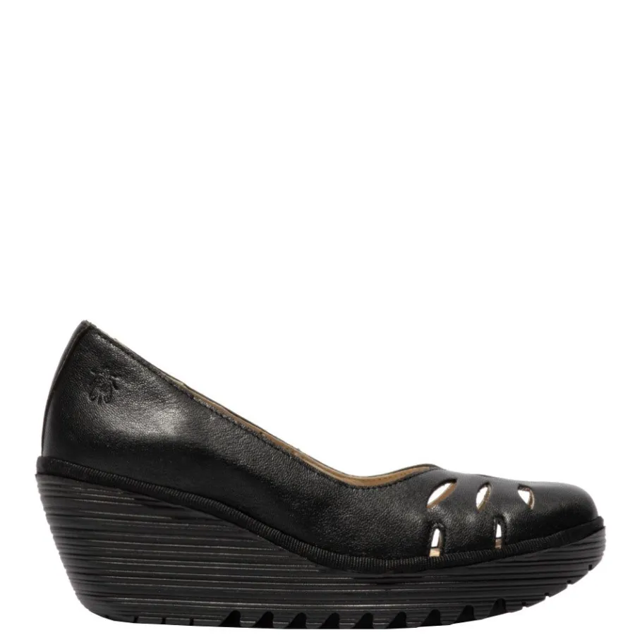 Best Czółenka damskie Fly London YUBI 480 skórzane czarny P501480000 Damskie Półbuty