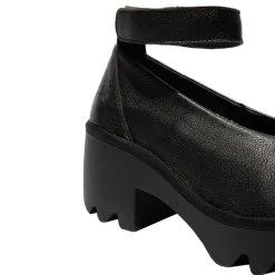 Online Czółenka damskie Fly London TIRY 497 skórzane czarny P501497000 Damskie Czółenka