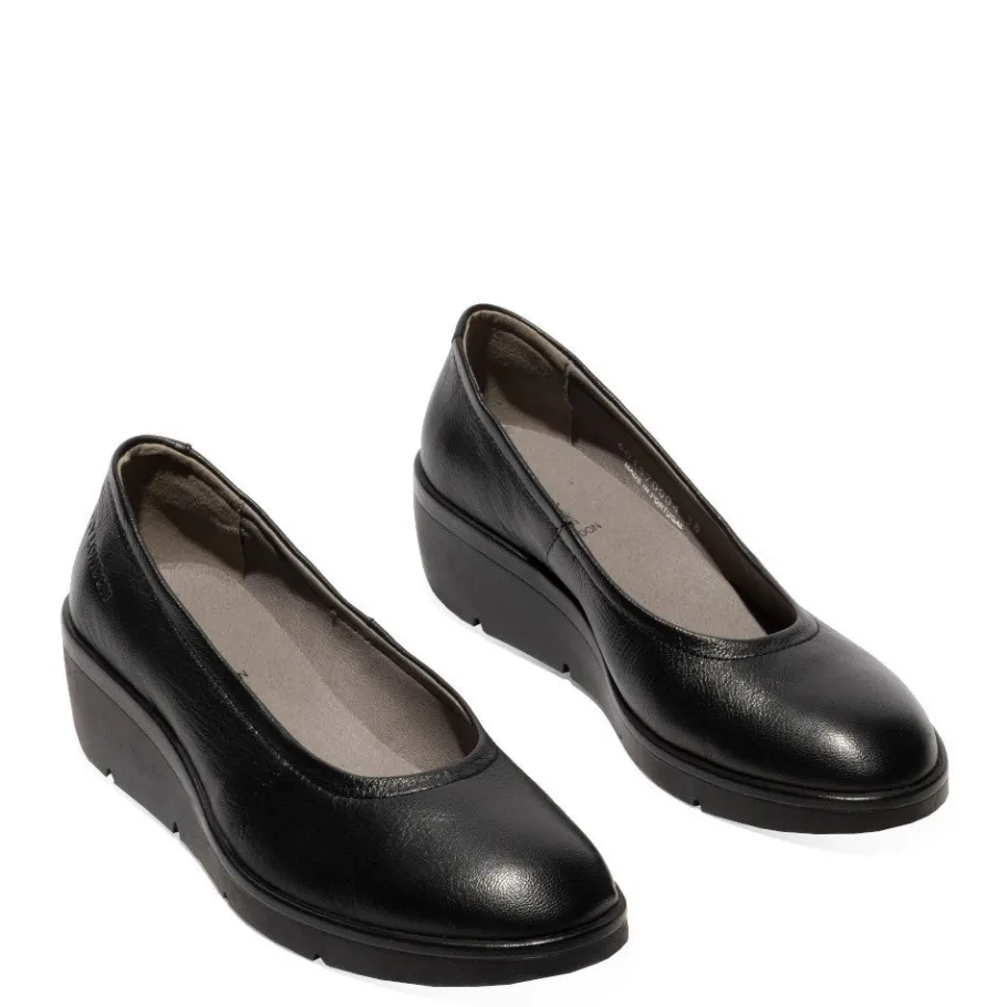 Outlet Czółenka damskie Fly London NUMA 570 skórzane czarny P601570004 Damskie Czółenka|Półbuty