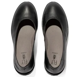 Outlet Czółenka damskie Fly London NUMA 570 skórzane czarny P601570004 Damskie Czółenka|Półbuty