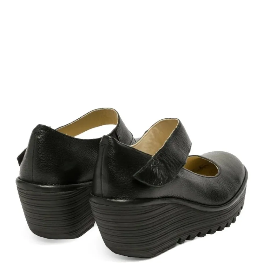 Czółenka damskie Fly London YASI 682 skórzane czarny P500682000 Damskie Czółenka