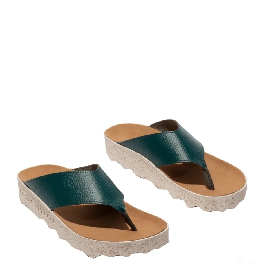 Klapki damskie Asportuguesas CAMI L zielony P018223011 Damskie Klapki
