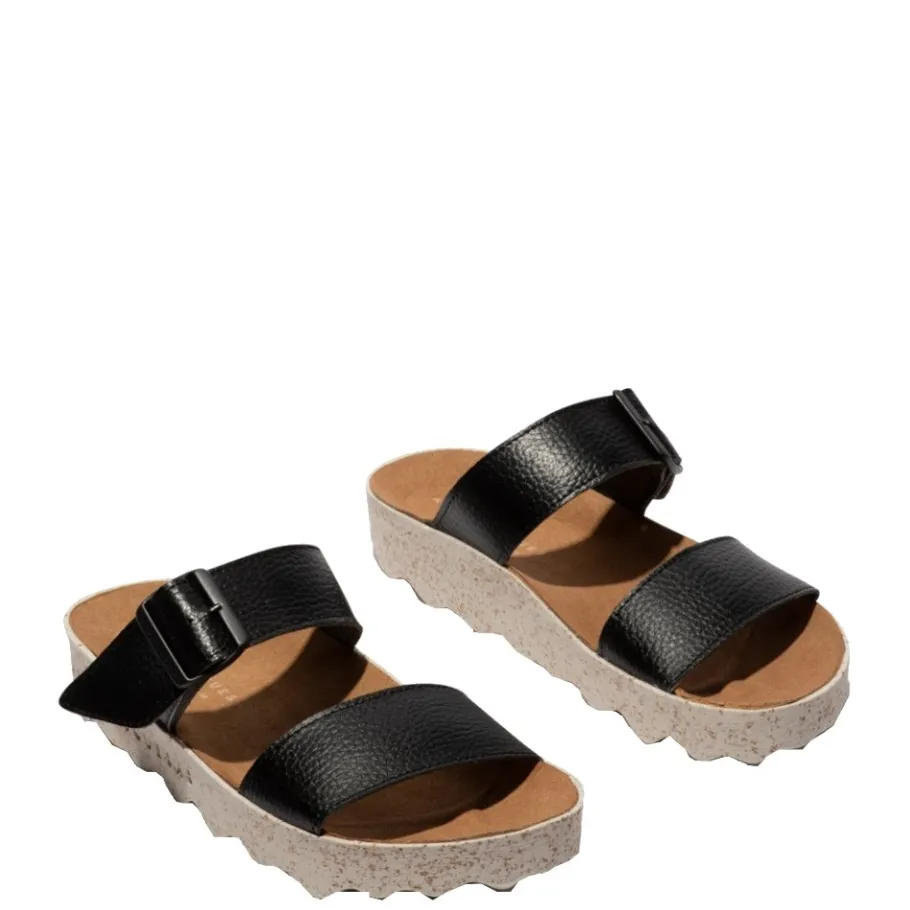 New Klapki damskie Asportuguesas COLY L czarny P018225005 Damskie Klapki