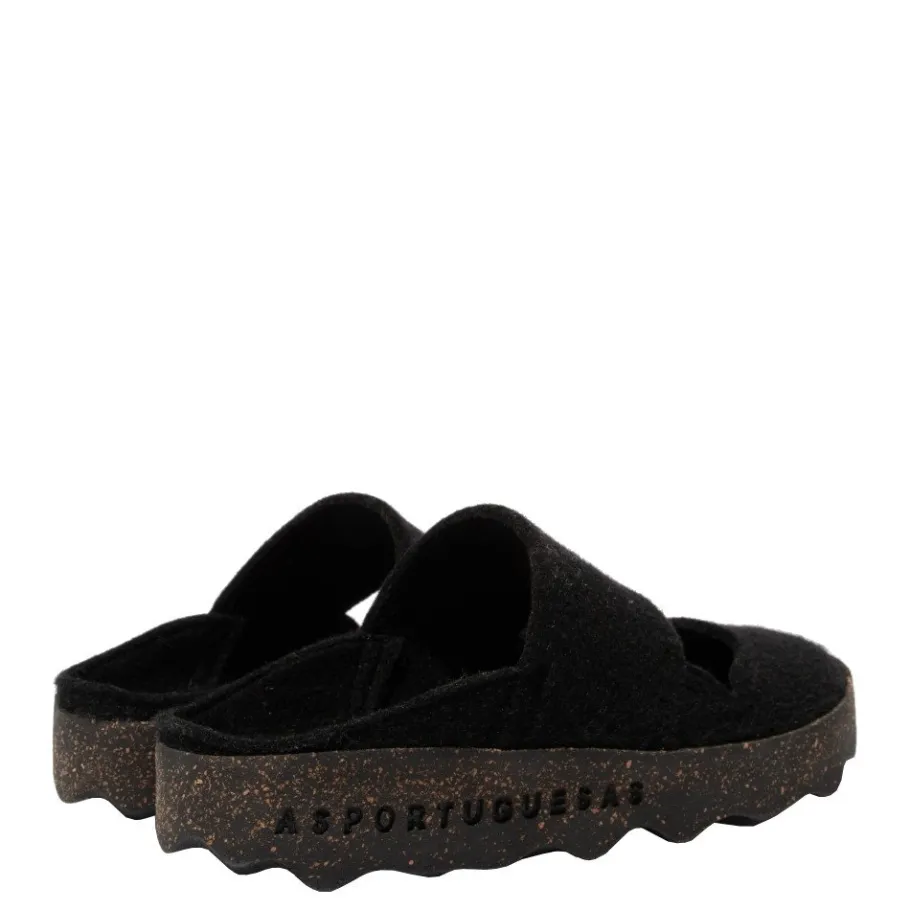 Sale Klapki damskie Asportuguesas CANU L czarny P018185001 Damskie Klapki