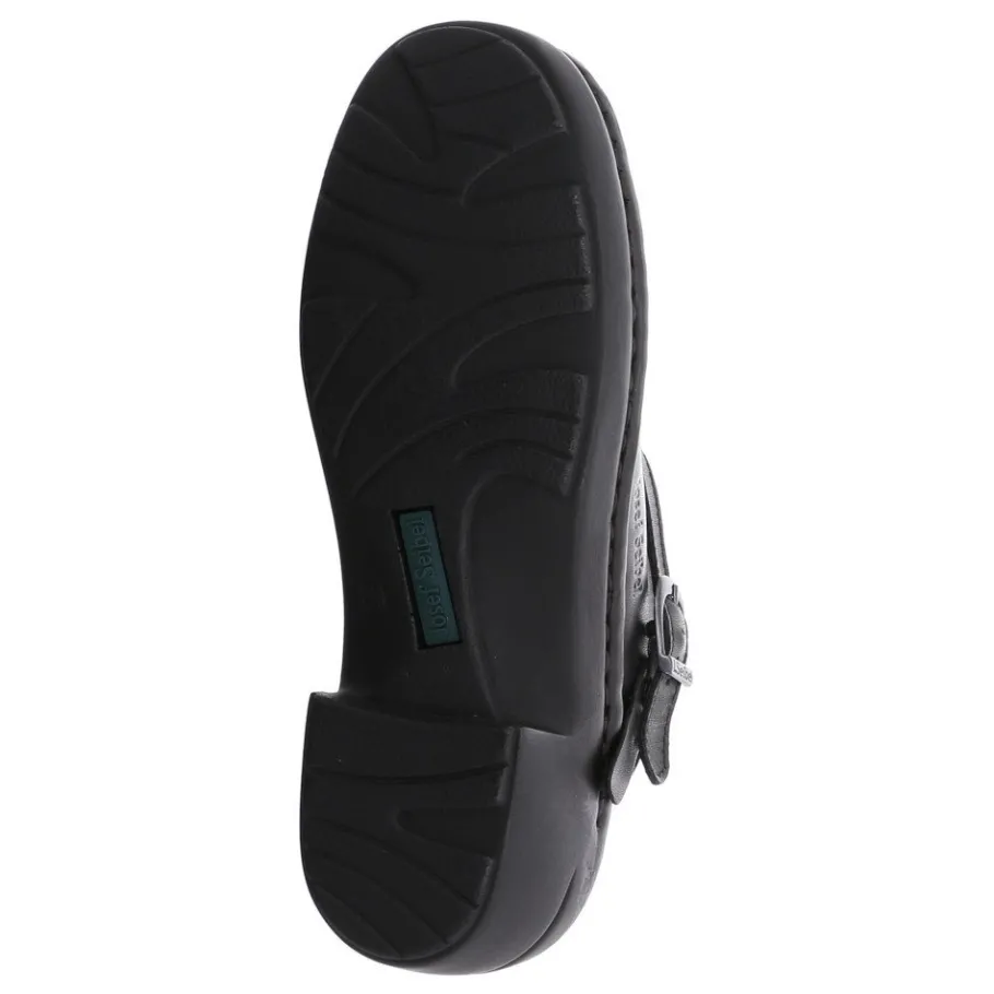 Hot Klapki damskie Josef Seibel BETSY skórzane czarny 95920 23 600 Damskie Klapki