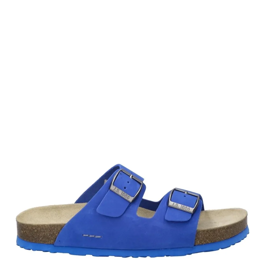 Outlet Klapki damskie Josef Seibel HERMINE 01 skórzane niebieski 64301 10 510 Damskie Sandały