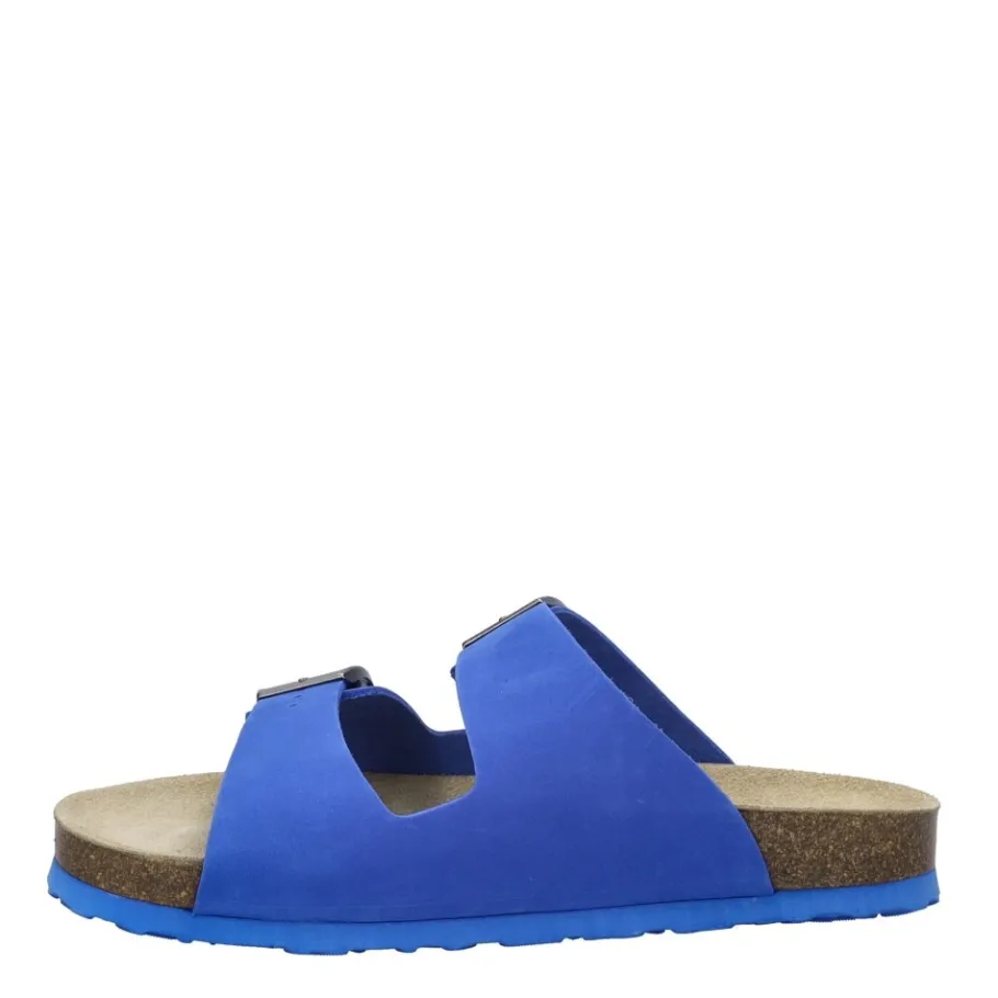 Outlet Klapki damskie Josef Seibel HERMINE 01 skórzane niebieski 64301 10 510 Damskie Sandały