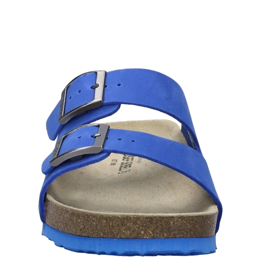 Outlet Klapki damskie Josef Seibel HERMINE 01 skórzane niebieski 64301 10 510 Damskie Sandały