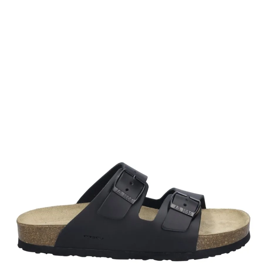 Outlet Klapki damskie Josef Seibel HERMINE 01 skórzane czarny 64301 354 100 Damskie Klapki