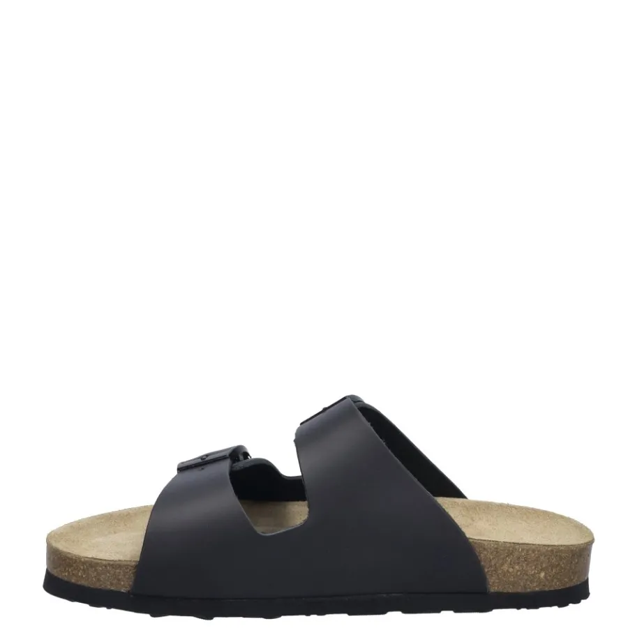 Outlet Klapki damskie Josef Seibel HERMINE 01 skórzane czarny 64301 354 100 Damskie Klapki