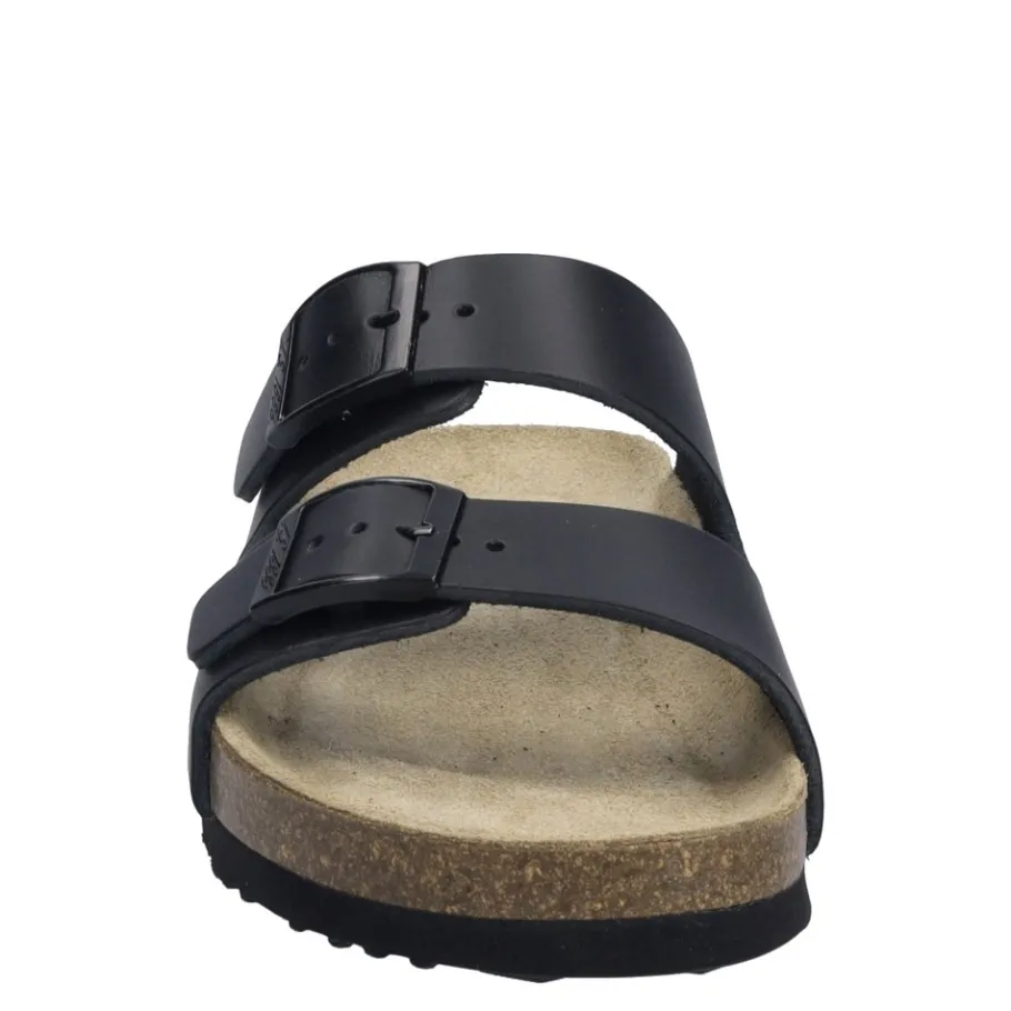 Outlet Klapki damskie Josef Seibel HERMINE 01 skórzane czarny 64301 354 100 Damskie Klapki