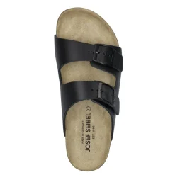 Outlet Klapki damskie Josef Seibel HERMINE 01 skórzane czarny 64301 354 100 Damskie Klapki