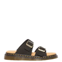Discount Klapki Dr. Martens JOSEF SLIDE Black EH Suede 41082001 Damskie Klapki|Klapki