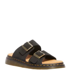 Discount Klapki Dr. Martens JOSEF SLIDE Black EH Suede 41082001 Damskie Klapki|Klapki