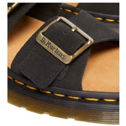 Discount Klapki Dr. Martens JOSEF SLIDE Black EH Suede 41082001 Damskie Klapki|Klapki