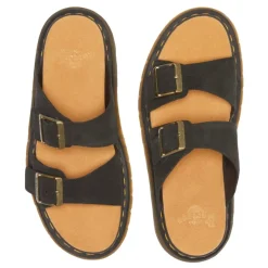Discount Klapki Dr. Martens JOSEF SLIDE Black EH Suede 41082001 Damskie Klapki|Klapki