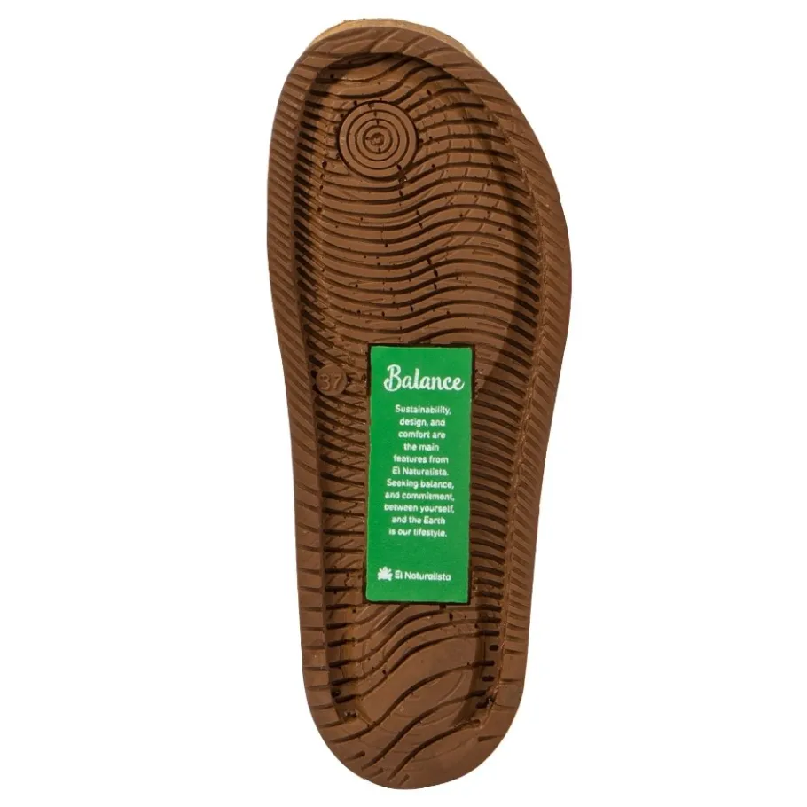 Outlet Klapki El Naturalista N5796 BALANCE skórzane brązowy Damskie Półbuty