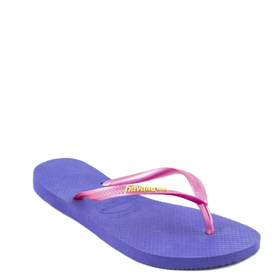 Clearance Klapki Havaianas SLIM LOGO Violet Damskie Klapki
