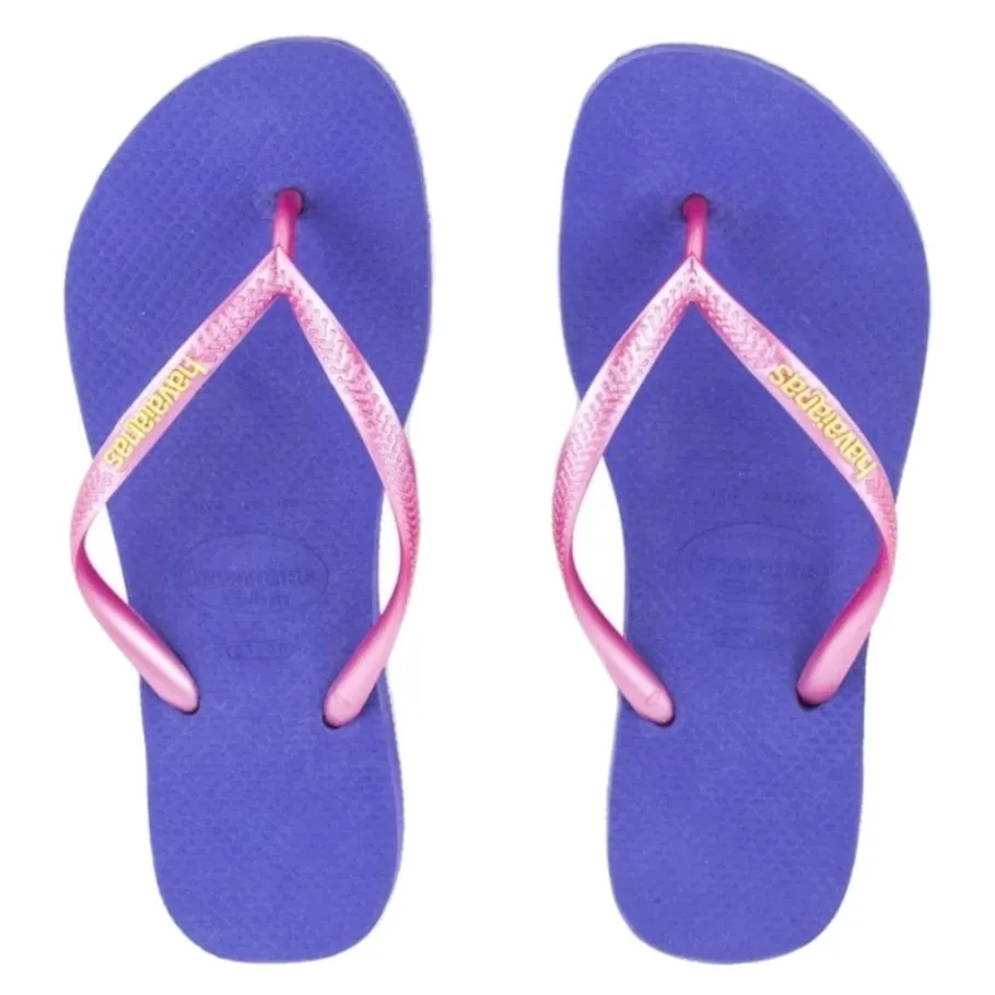Clearance Klapki Havaianas SLIM LOGO Violet Damskie Klapki