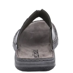 Sale Klapki męskie Josef Seibel MAVERICK 03 skórzane czarny 27103 66 100 Damskie Klapki