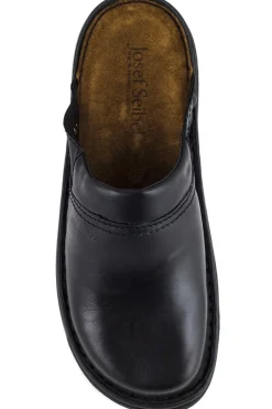 New Klapki męskie Josef Seibel MAX skórzane czarny 1066 337 600 Męskie Klapki