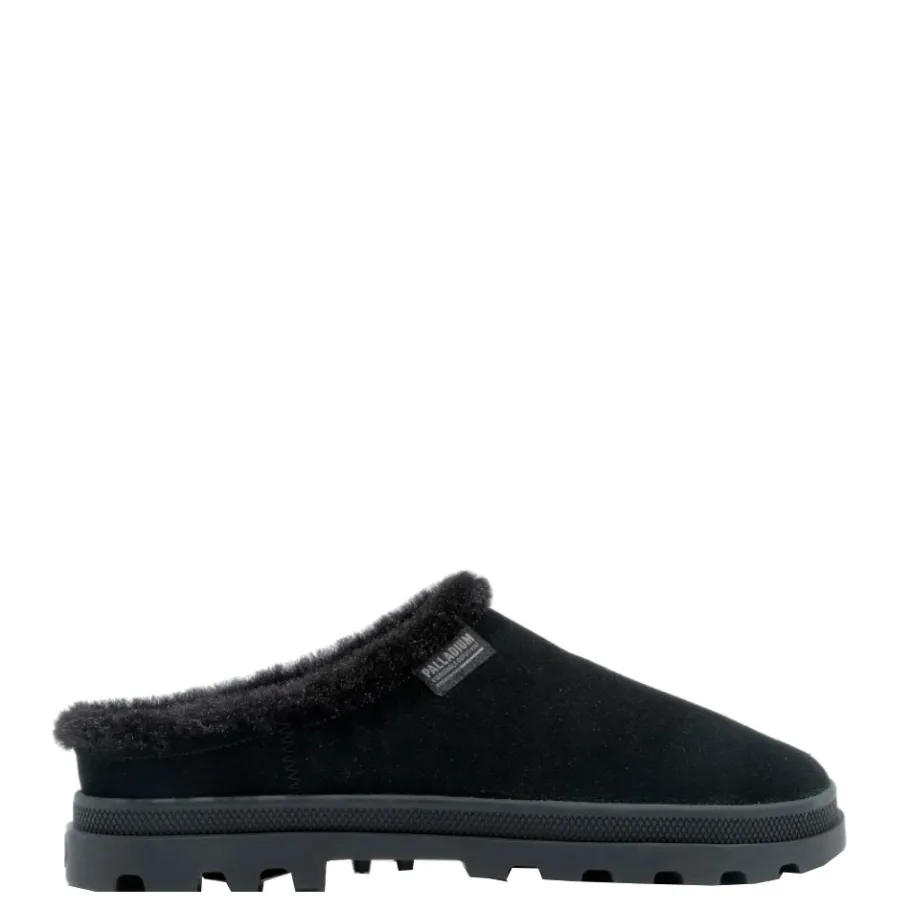Clearance Klapki Palladium PALLADUNE MULE WARM skórzane czarny 74337-008 Damskie Półbuty