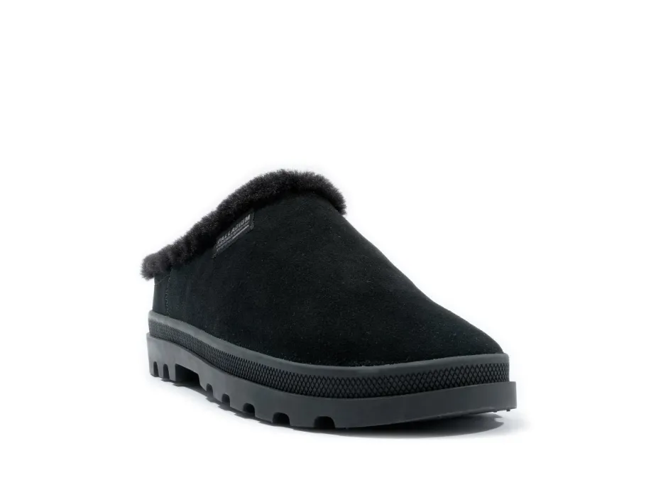 Clearance Klapki Palladium PALLADUNE MULE WARM skórzane czarny 74337-008 Damskie Półbuty