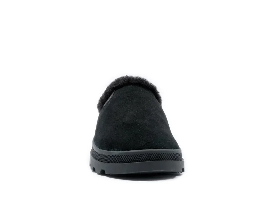 Clearance Klapki Palladium PALLADUNE MULE WARM skórzane czarny 74337-008 Damskie Półbuty