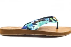 Clearance Klapki Wrangler FLIPPY HIPPY Blue Green Flower WL141546-248 Damskie Klapki