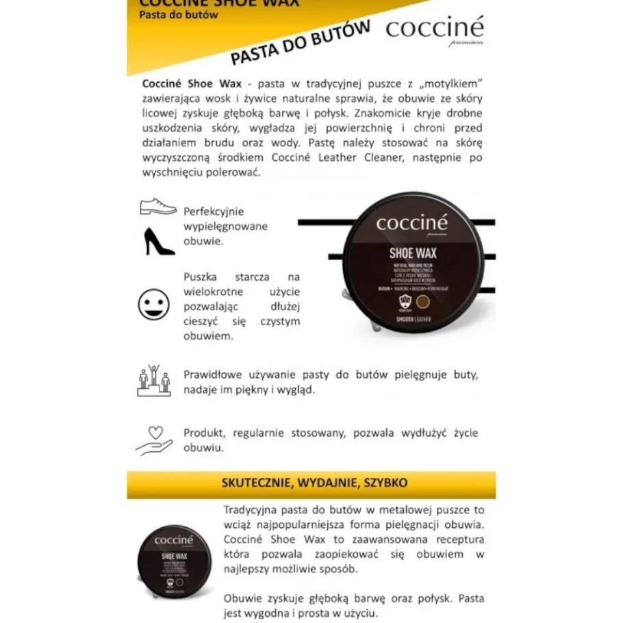 Sale Pasta do skóry licowej naturalny wosk i żywica nadaje barwę i połysk SHOE WAX (40 g) Akcesoria|Do Pielęgnacji