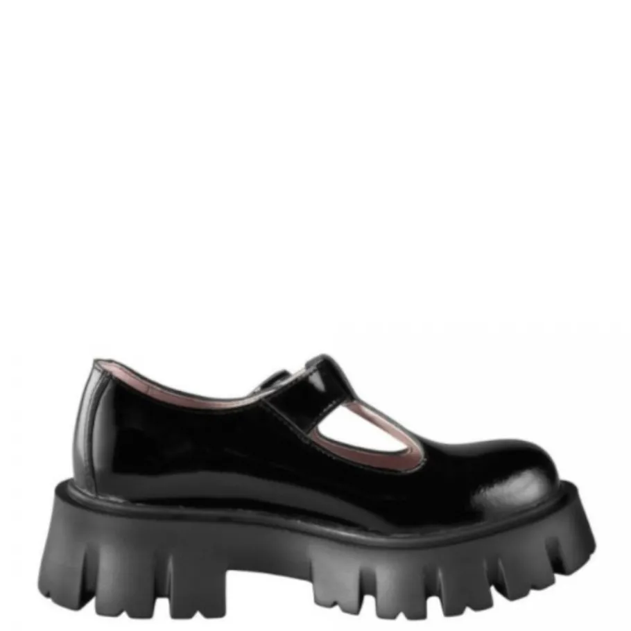 Clearance Półbuty damskie Altercore JANE lakierowane czarny Damskie Vegan|Vegan