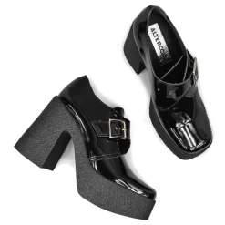 Clearance Półbuty damskie Altercore RACHEL lakierowane czarny Damskie Vegan|Vegan