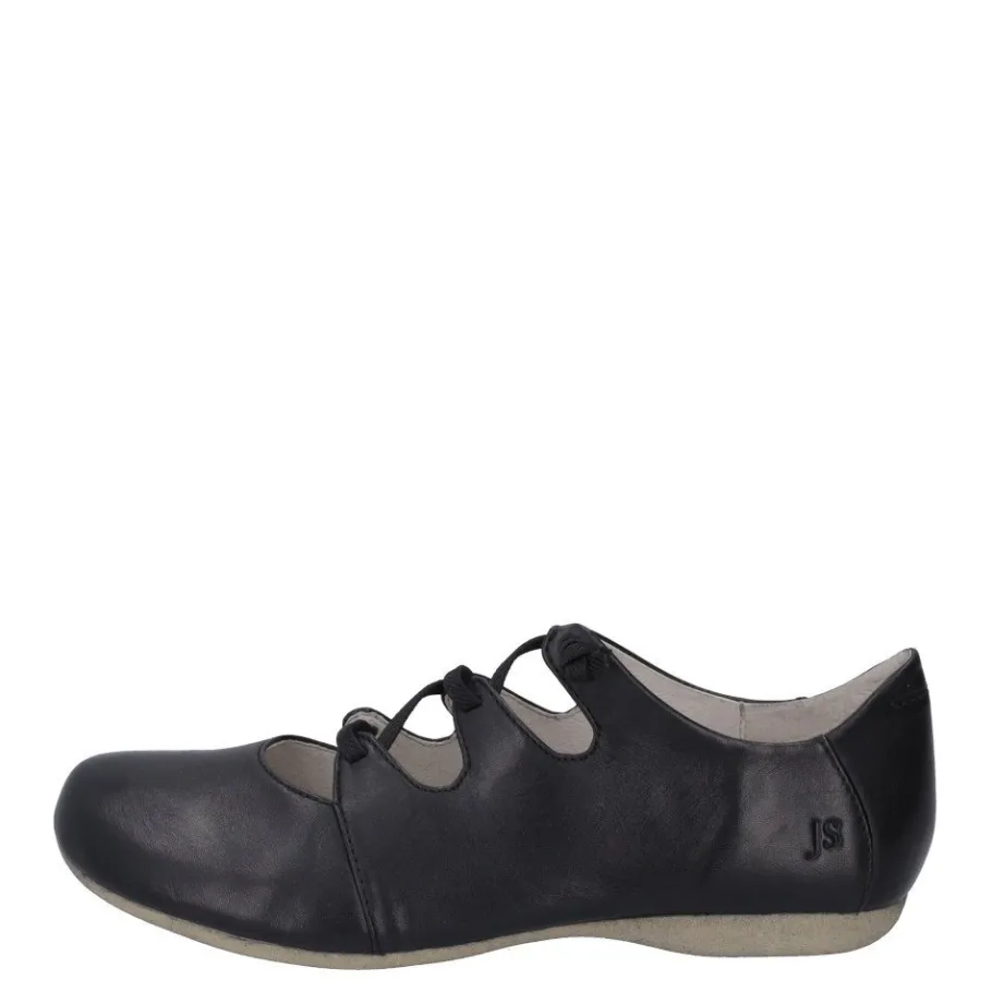 Outlet Półbuty damskie Josef Seibel FIONA 04 skórzane czarny 87204 971 600 Damskie Balerinki|Półbuty