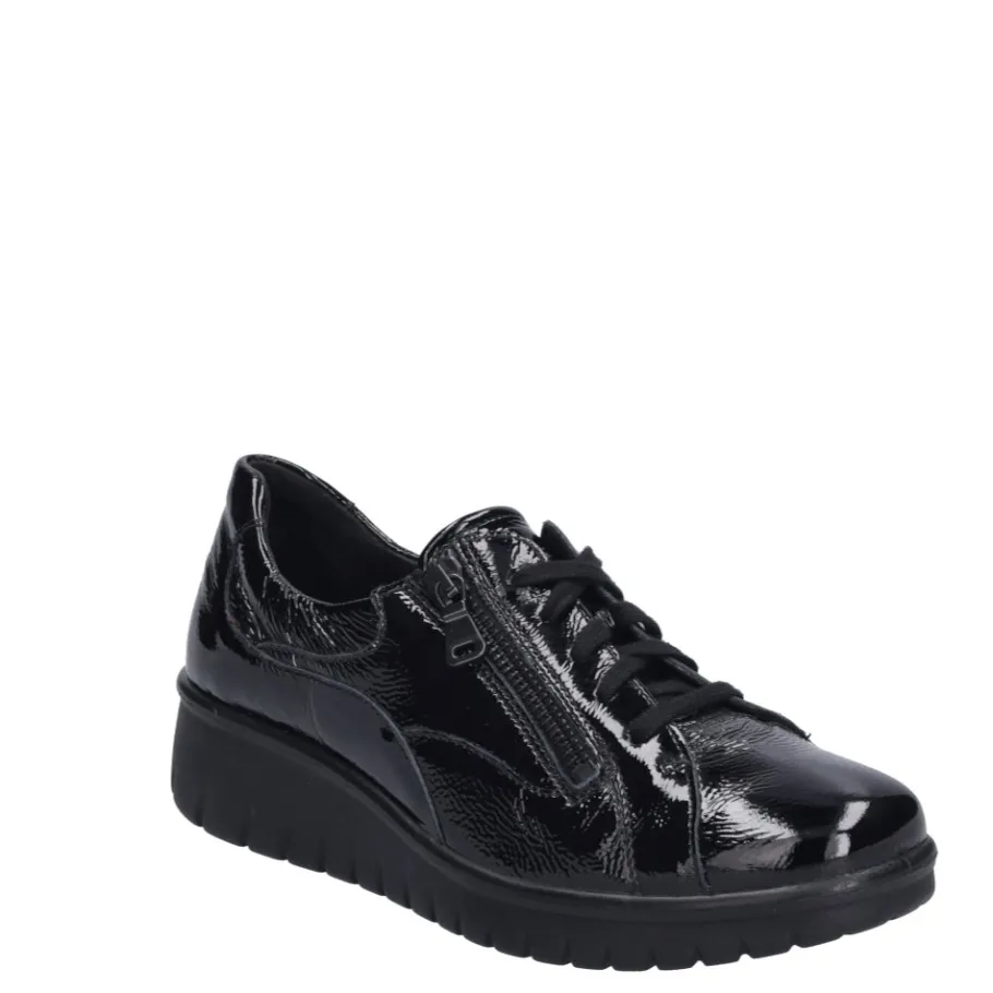 Best Półbuty damskie Josef Seibel CALAIS 22 skórzane czarny 55322 65 100 Damskie Półbuty