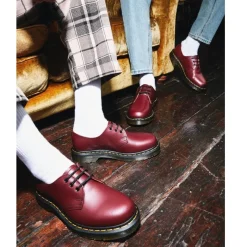 Clearance Półbuty Dr. Martens 1461 Cherry Red Smooth 11838600 Damskie Półbuty|Półbuty