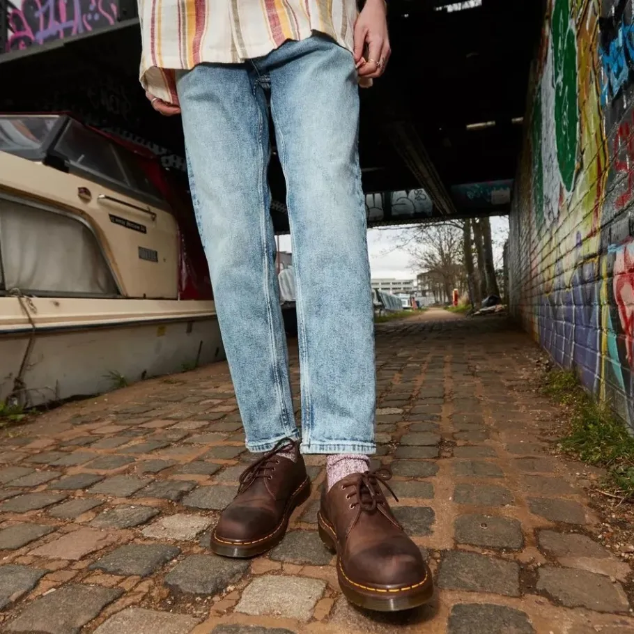 Sale Półbuty Dr. Martens 1461 Dark Brown Crazy Horse 11838201 Męskie Półbuty