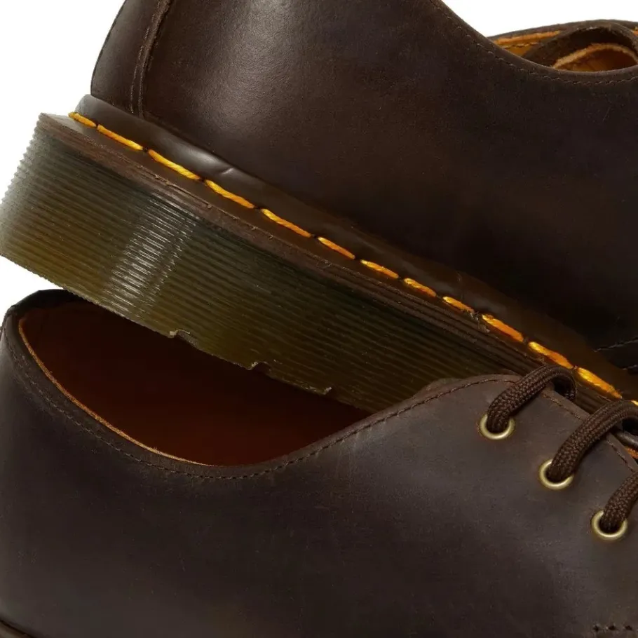 Sale Półbuty Dr. Martens 1461 Dark Brown Crazy Horse 11838201 Męskie Półbuty