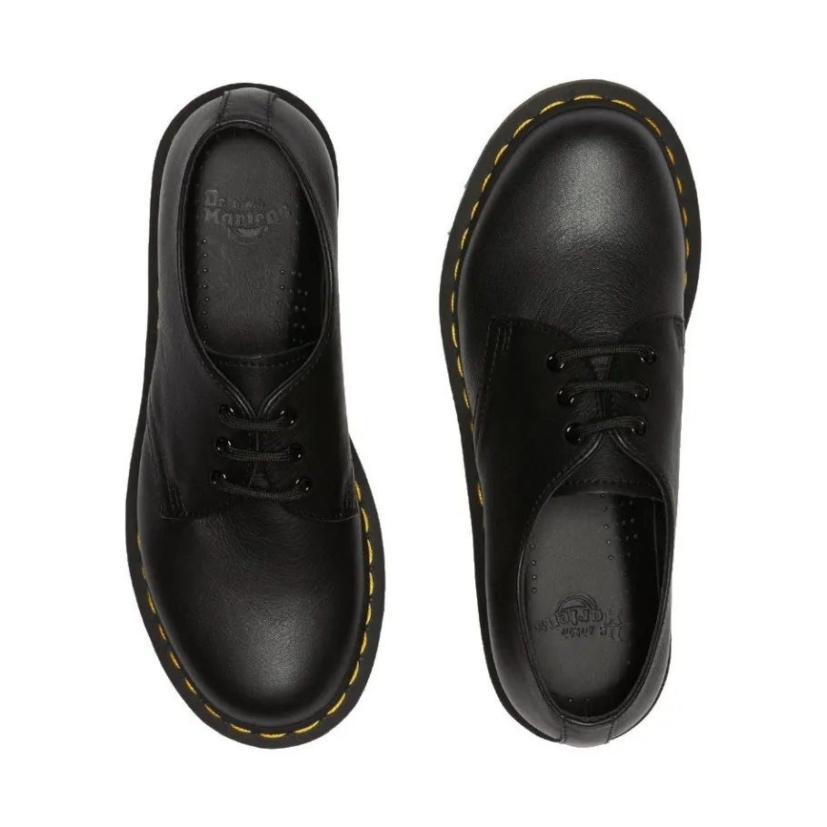 Półbuty Dr. Martens 1461 W Black Virginia 24256001 Damskie Półbuty|Półbuty