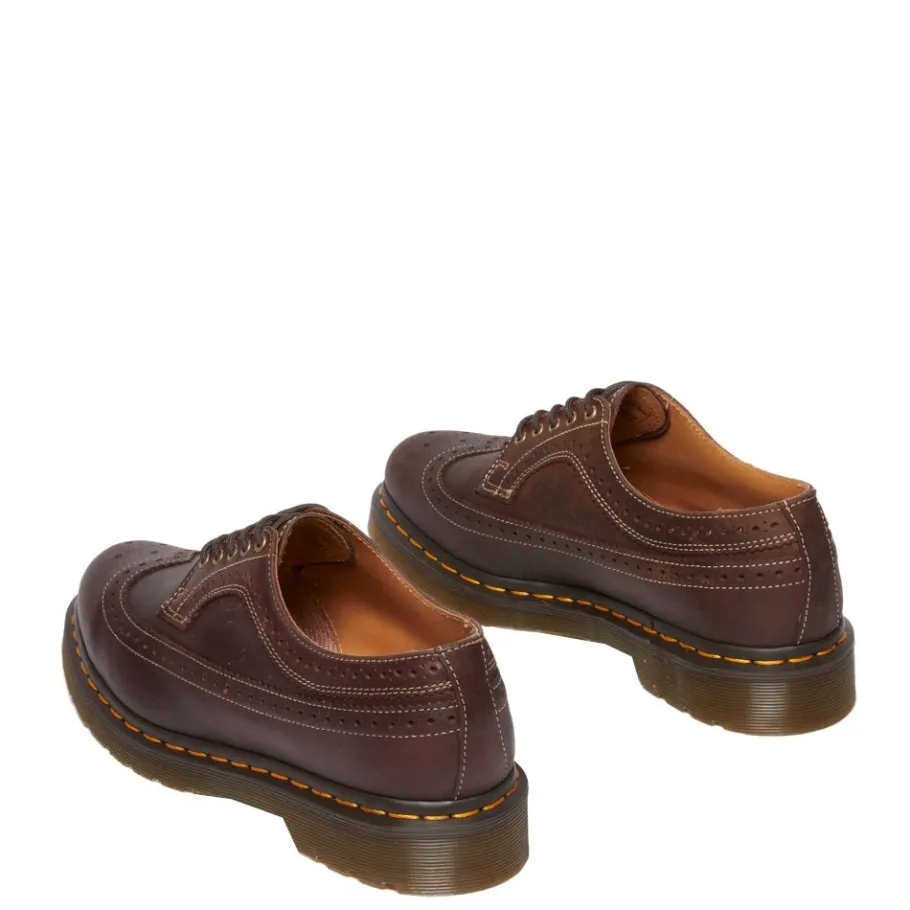 Hot Półbuty Dr. Martens 3989 YS Brogue Dark Brown Crazy Horse 40553201 Damskie Półbuty|Półbuty